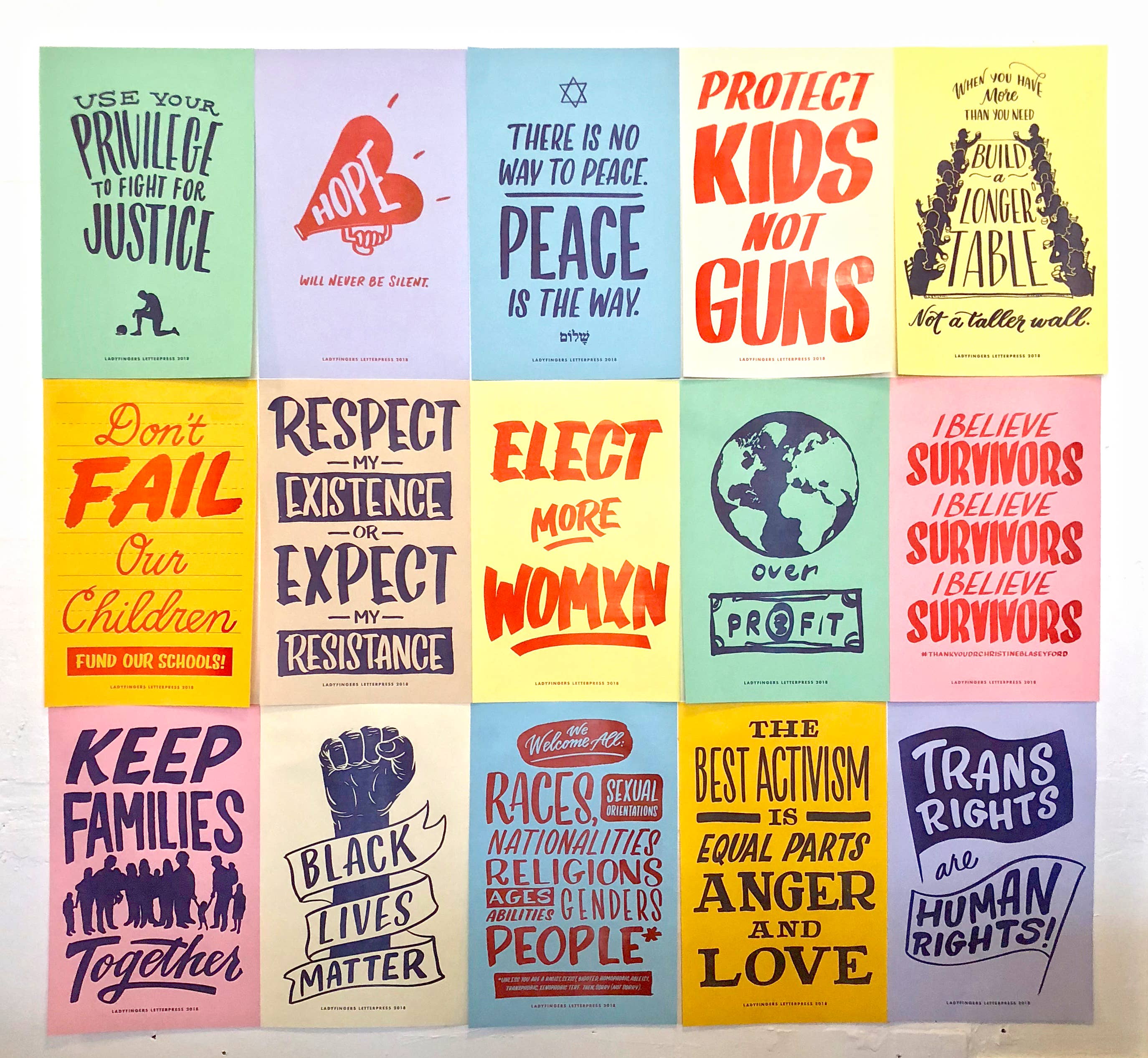 Protest Poster Prints - Set of 15